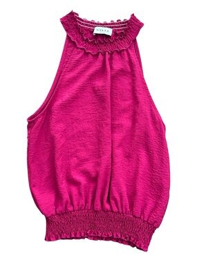 Y2K Gilli Bright Fuchsia Ruffle Top